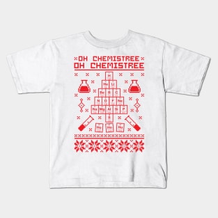 Oh Chemistree Oh Chemistree Chemistry Ugly Sweater Pixel Kids T-Shirt